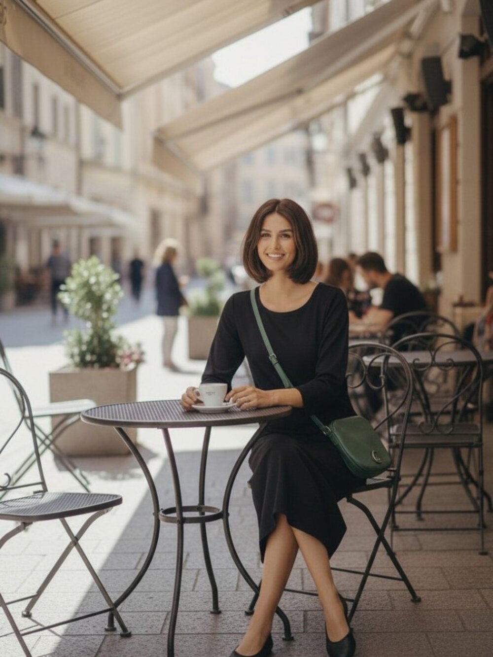 Vintage Coldwater Creek Dress 90s  Black 3/4 Sleeve Goth Grunge Made in USA
